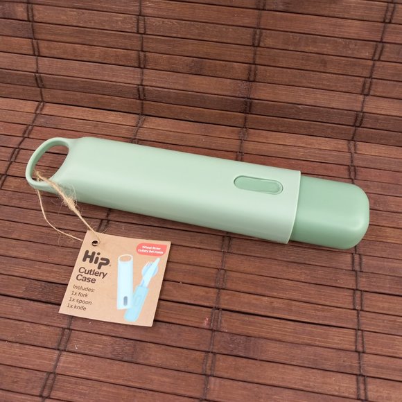 HIP Cutlery Set With Travel Carrying Case Eco Friendly Wheat Straw Knife Fork - Picture 5 of 7